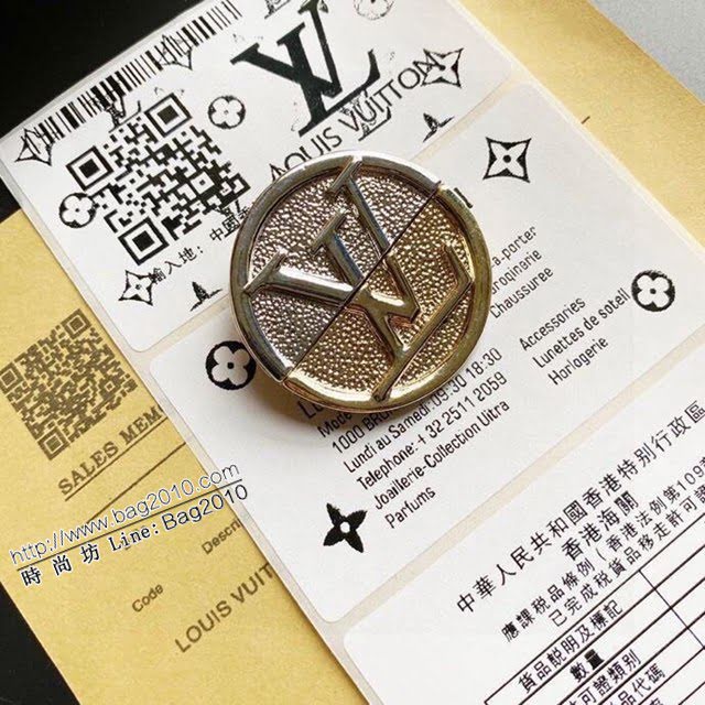 Louis Vuitton新款飾品 路易威登大氣字母胸針 LV圓形拼接字母胸花胸針  zglv2195